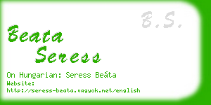 beata seress business card