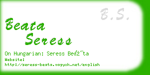 beata seress business card